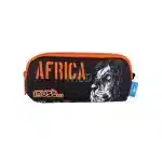 PLANET AFRICA DOUBLE DECKER FILLED PENCIL CASE 2 ZIPPER 21X6X9 570866