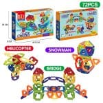 PUZZLE BUILDING BLOCK ASSEMBLY GEOMETRY 72PCS - Image 2