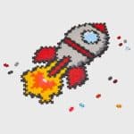 PLUS-PLUS PUZZLE BY NUMBER - ROCKET 500PIECES PLS3930 - Image 2