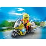 PLAYMOBIL 71205 CITY LIFE - Rescue Motorcycle with Flashing Light - Image 3
