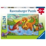 RAVENSBURGER PUZZLE 2X24 PCS LITTLE DINOSAURS 05030