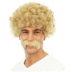PTIT CLOWN WIG CURLY HAIR AND MOUSTACHE - BLOND 81186 - Image 2