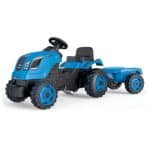 SMOBY FARMER XL BLUE TRACTOR+TRAILER 710129