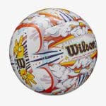 WILSON GRAFFITI PEACE VOLLEYBALL WHITE/ORANGE V4006901XBOF - Image 2