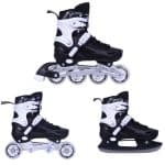 3K ADJUSTABLE KIDS INLINE/ROLLER SKATES/ICE SKATES 3IN1 10306RIS