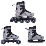 3K ADJUSTABLE KIDS INLINE/ROLLER SKATES/ICE SKATES 3IN1 10306RIS