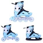 3K ADJUSTABLE KIDS INLINE/ROLLER SKATES/ICE SKATES 3IN1 10306RIS