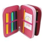 GIM DOUBLE PENCIL CASE BARBIE PAINTS 349-89100 - Image 2