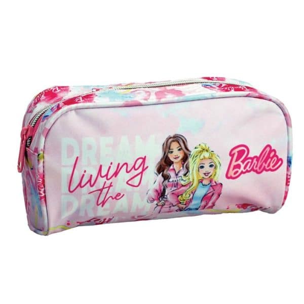 GIM PENCIL CASE OVAL BARBIE PAINTS 349-89144