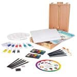 HAPPIHOBBI 5-IN-1 PAINTING WORKSHOP WITH WOODEN CASE-EASEL 1038-11045 - Image 2