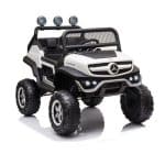 MERCEDES BENZR UNIMOG KIDS ELECTRIC CAR WHITE WITH R/C -12V-7AH JL199 *D5*