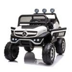 MERCEDES BENZR UNIMOG KIDS ELECTRIC CAR WHITE WITH R/C -12V-7AH JL199 *D5* - Image 2