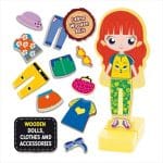 REAL FUN MONTESSORI BABY WOOD MAGNETIC FASHION DOLL 98361 - Image 3
