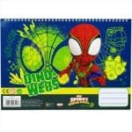 GIM PAINTING BLOCK 23X33 40 SHEETS+STIC. SPIDERMAN DINO WEBS 337-09416