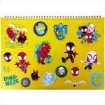 GIM PAINTING BLOCK 23X33 40 SHEETS+STIC. SPIDERMAN DINO WEBS 337-09416 - Image 2