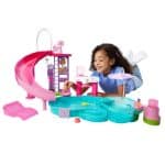 BARBIE DREAM POOL PLAYSET WITH SLIDE AND BUBBLING HOT TUB JFP01 - Image 2