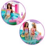 BARBIE DREAM POOL PLAYSET WITH SLIDE AND BUBBLING HOT TUB JFP01 - Image 3