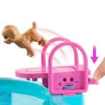 BARBIE DREAM POOL PLAYSET WITH SLIDE AND BUBBLING HOT TUB JFP01 - Image 4