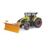 BRUDER 003018 CLASS AXION 950 WITH SNOW CHAINS AND SNOWPLOW