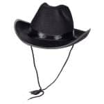 COWBOY ADULTS HAT - BLACK - 3560