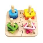 HAPE EARLY EXPLORER WOODEN PUZZLE CREATIVE PEG E0411A - Image 2