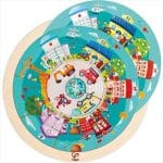 HAPE HAPPY PUZZLES WOODEN PUZZLE JOBS ROUNDABOUT PUZZLE E1624 - Image 4