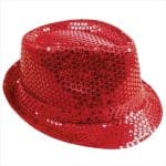 PTIT CLOWN SEQUINS BORSALINO HAT - RED 20194