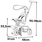 SMOBY BABY BALADE TRICYCLE PINK 7600741404 - Image 3