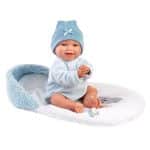 LLORENS BABY LIAM SMILES WITH SLEEPING BAG- CRYING DOLL 38CM 63805 - Image 2