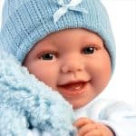 LLORENS BABY LIAM SMILES WITH SLEEPING BAG- CRYING DOLL 38CM 63805 - Image 4
