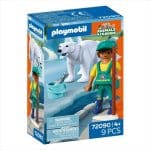 PLAYMOBIL 72090 ANIMALS FRIENDS - ZOO: POLAR BEAR AND ZOOKEEPER