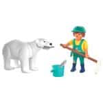 PLAYMOBIL 72090 ANIMALS FRIENDS - ZOO: POLAR BEAR AND ZOOKEEPER - Image 3