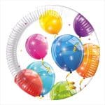 SPARKLING BALLOONS FSC PAPER PLATES 20CM 93483