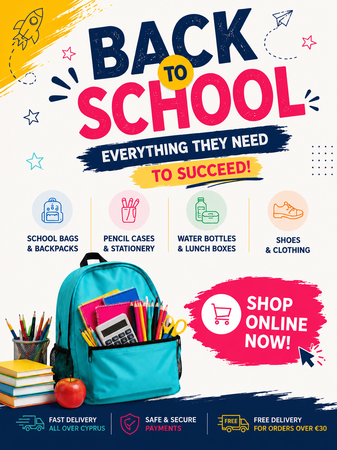 Back to School - School bags, pencil cases and everything you need for the year ahead
