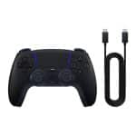 PS5 DUALSENSE WIRELESS CONTROLLER MIDNIGHT BLACK  USB CABLE FOR PC