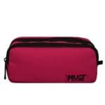 MUST MONOCHROME 21X6X9 BURGUNDY 2 ZIPPERS 586405
