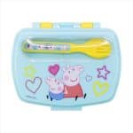 STOR: PEPPA PIG CORE 2022 - FUNNY SANDWICH BOX WITH CUTLERY 13909 - Image 2
