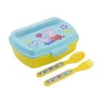 STOR: PEPPA PIG CORE 2022 - FUNNY SANDWICH BOX WITH CUTLERY 13909 - Image 3