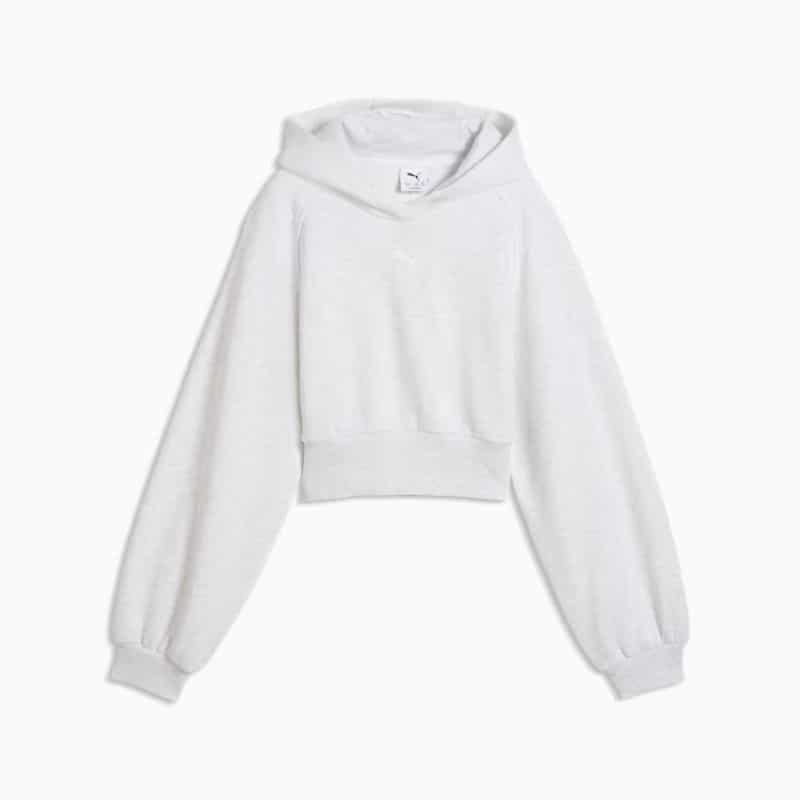 637801-05.jpg PUMA ESS RELAXED CROPPED BALLOON SLEEVE HOODIE GIRLS 637801 - Image 1