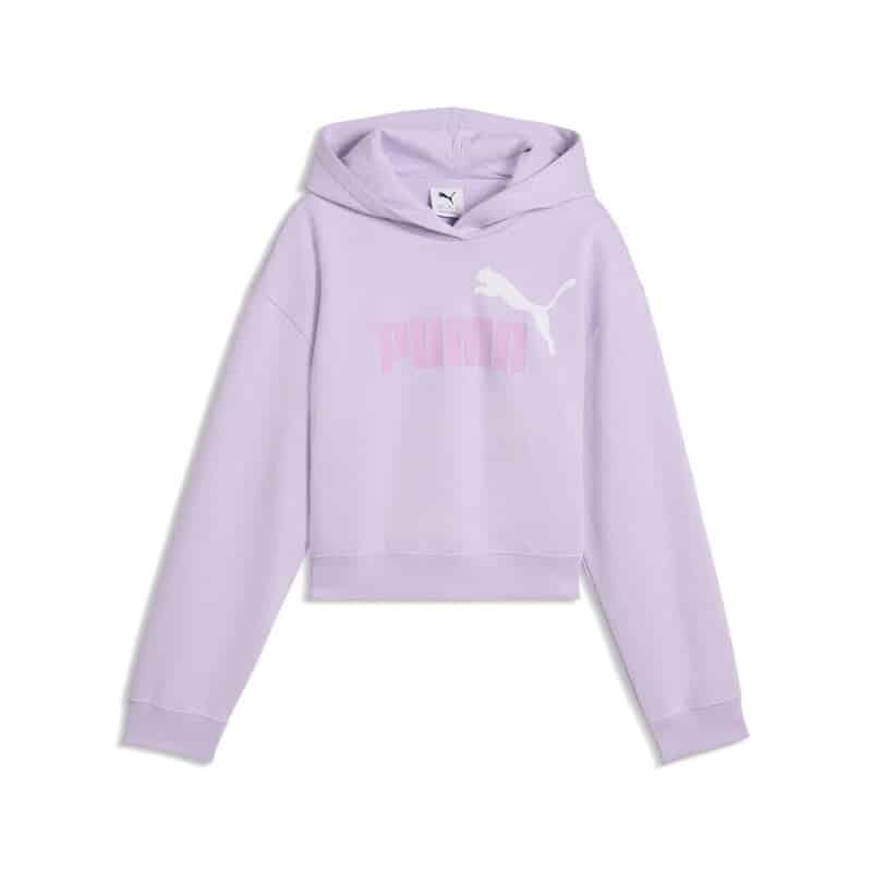 690717-46.jpg PUMA ESSENTIALS NO.1 LOGO SHORT LENGTH FLEECE HOODIE GIRLS 690717 - Image 1