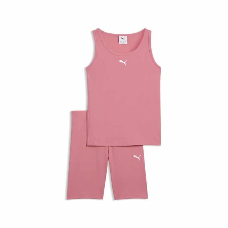 692477-25.jpg PUMA ESS ELEVATED RIB TANK AND SHORT LEGGINGS SET GIRLS 692477 - Image 1