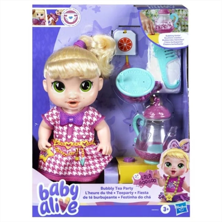 HSG0608.jpg BABY ALIVE 28CM BUBBLY TEA PARTY LALA BABY DOLL BLONDE HAIR G0608 - Image 1