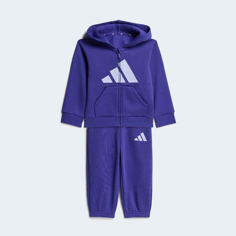 KQ9632-PU.jpg ADIDAS BIG LOGO FLEECE FULL-ZIP INFANT SET KQ9632 - Image 1