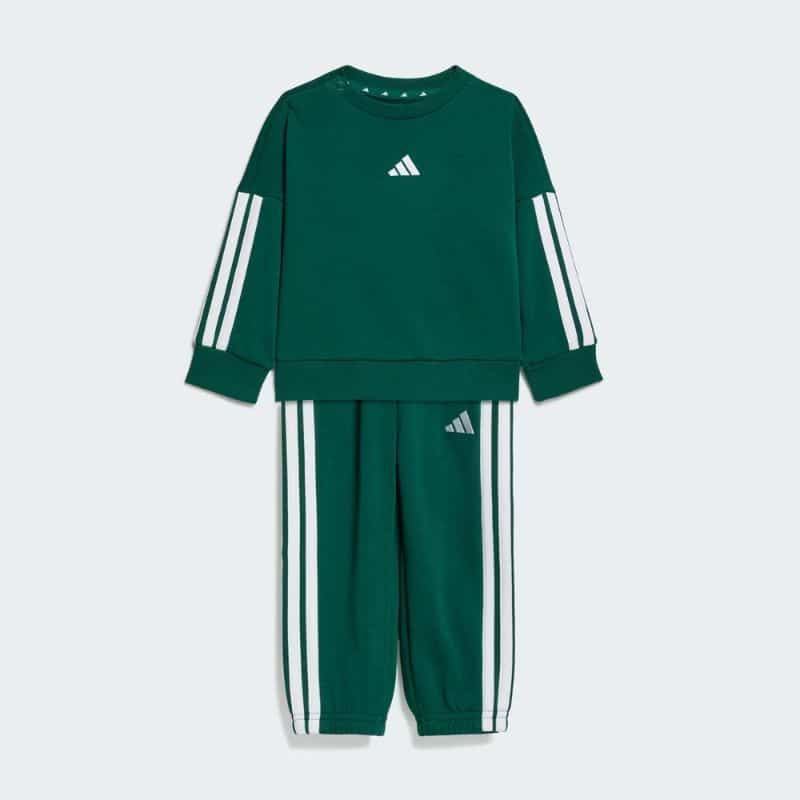 KT2486-GN.jpg ADIDAS 3-STRIPES FRENCH TERRY INFANT TRACKSUIT SET 240 KT2486 - Image 1