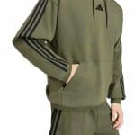 ADIDAS 3-STRIPES FLEECE HOODIE KY4167 - Image 5