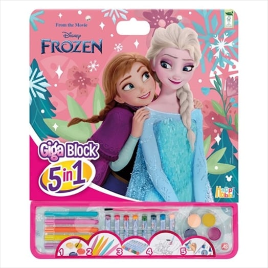 AS1023-62759.jpg AS COMPANY GIGA BLOCK DRAWING SET DISNEY FROZEN 5 IN 1 1023-62759 - Image 1