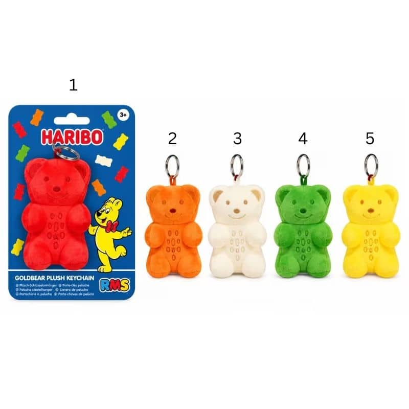 RF55-0110.jpg HARIBO GOLDBEARS PLUSH KEYCHAIN 10CM 55-0110 - Image 1