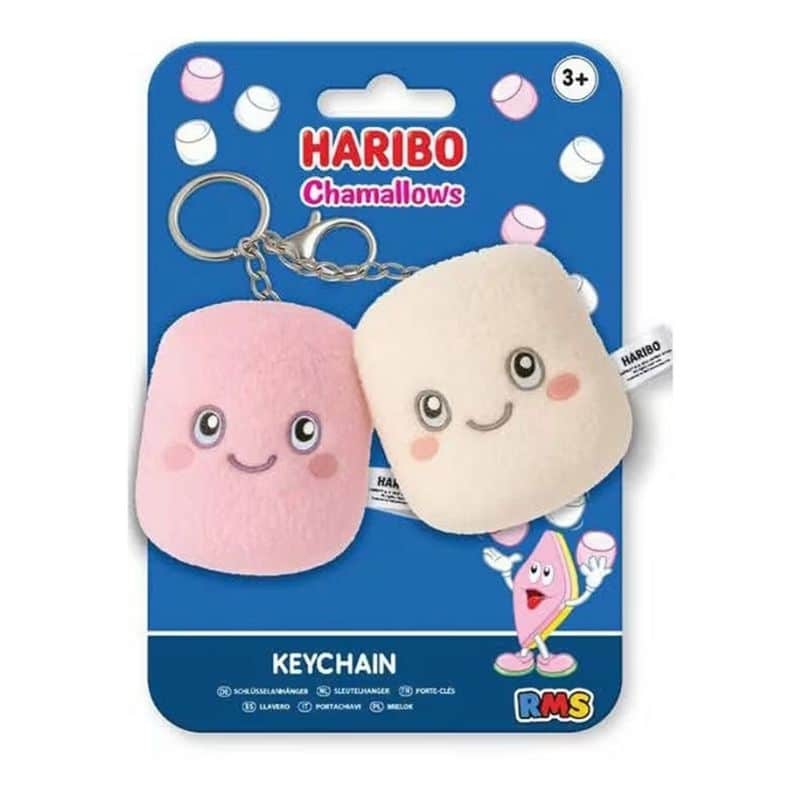 RF55-0116.jpg HARIBO MARSHMALLOWS PLUSH KEYCHAIN 10CM 55-0116 - Image 1